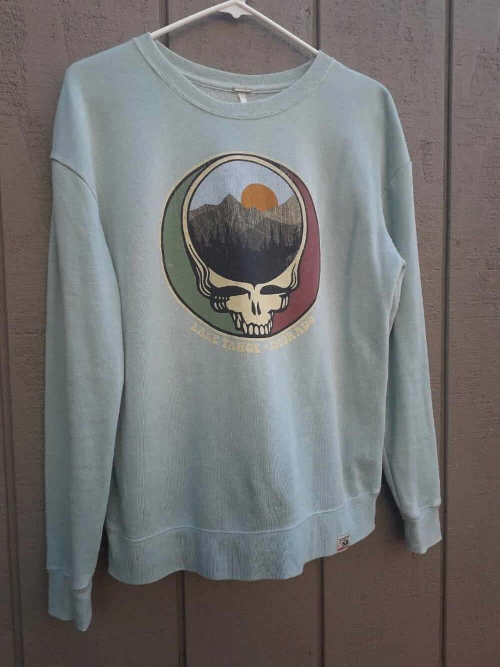 Grateful Dead Lake Tahoe Colorado S Sweatshirt Baby Blue Dead & Co Mountains S - Picture 3 of 10